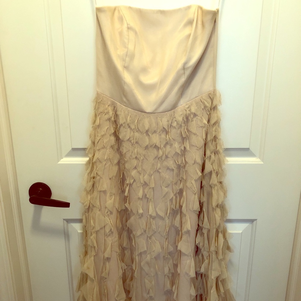 White House | Black Market Beige Cocktail Dress